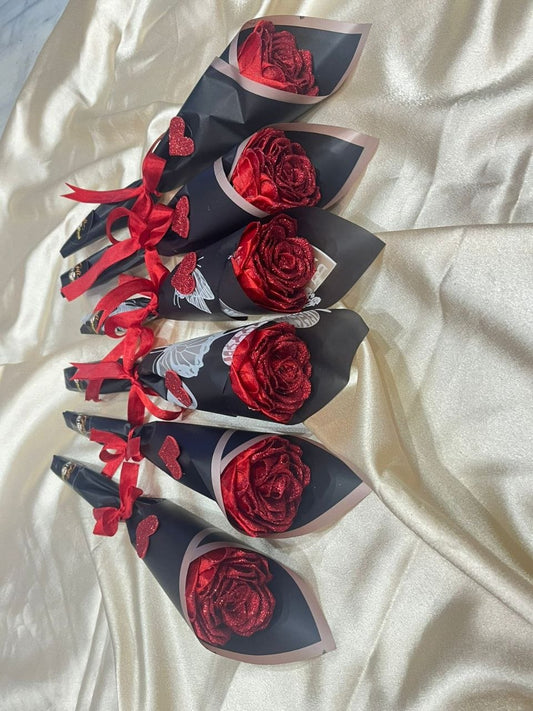 Satin ribbon rose