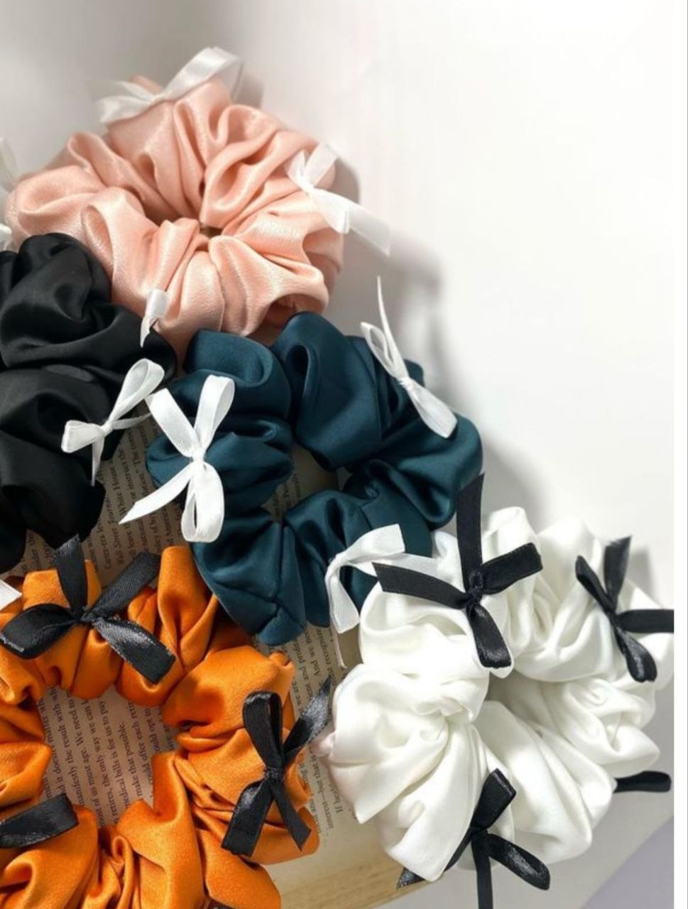 Satin srunchie with bow